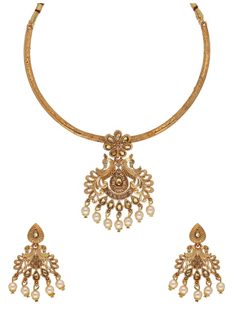 Antique Necklace Set in Gold finish - KOT81