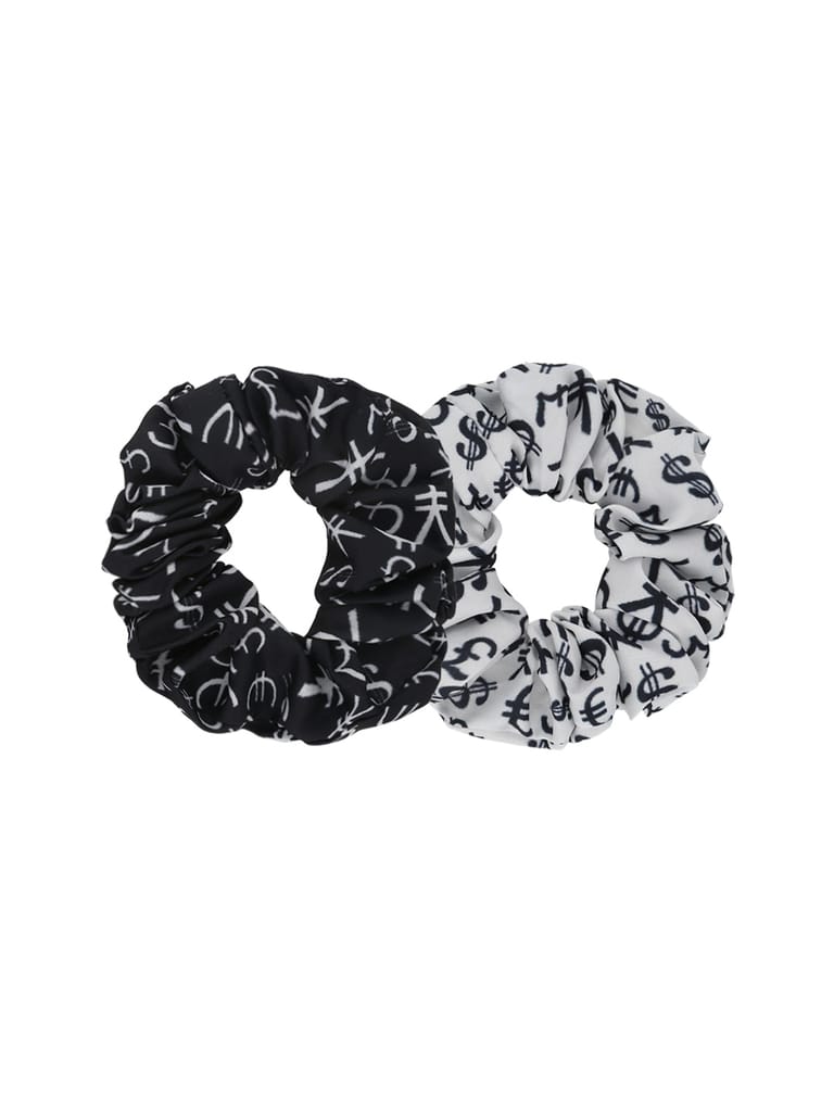 Printed Scrunchies in Black & White color - CNB38908