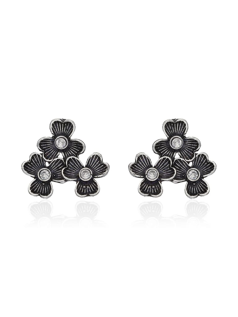 Tops / Studs in Oxidised Silver finish - DEJ865WH