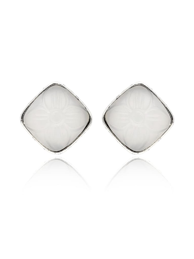 Tops / Studs in Oxidised Silver finish - DEJ1034WH