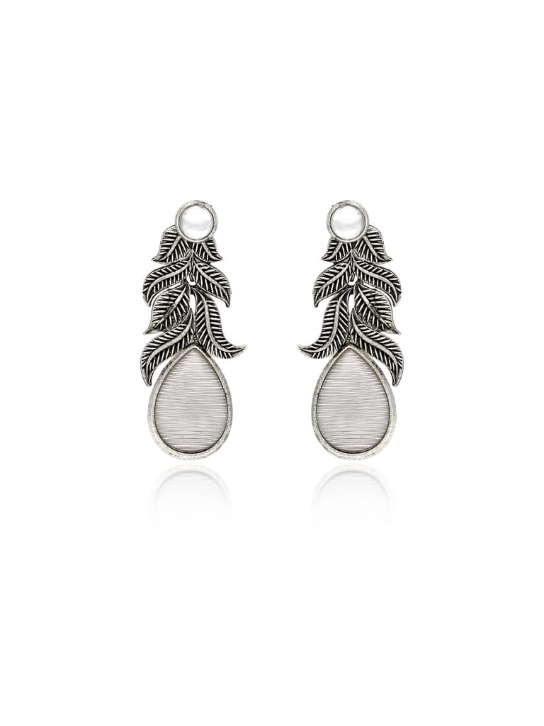 Dangler Earrings in Oxidised Silver finish - SHA3587GY