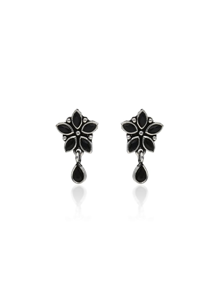 Oxidised Dangler Earrings in Black color - CNB31489