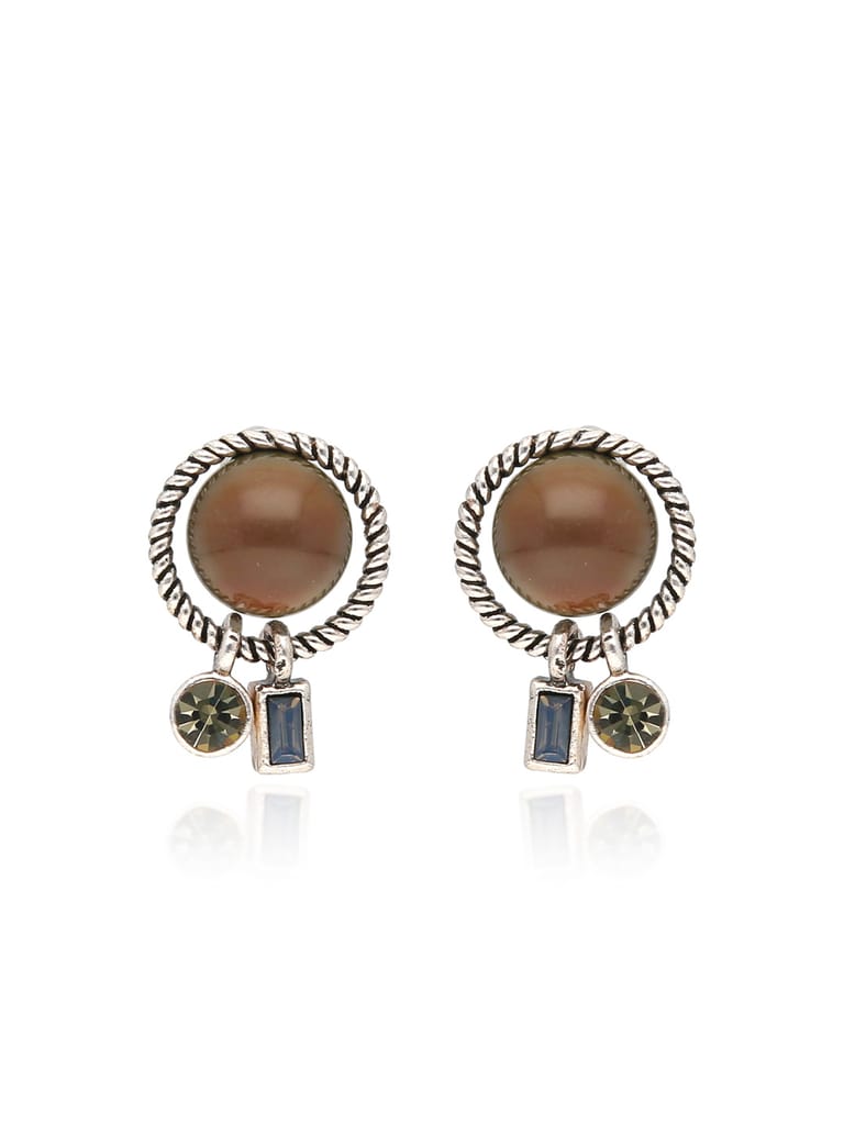 Oxidised Dangler Earrings in LCT/Champagne color - CNB36534