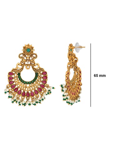 Antique Chandbali Earrings in Rajwadi finish - SSA199