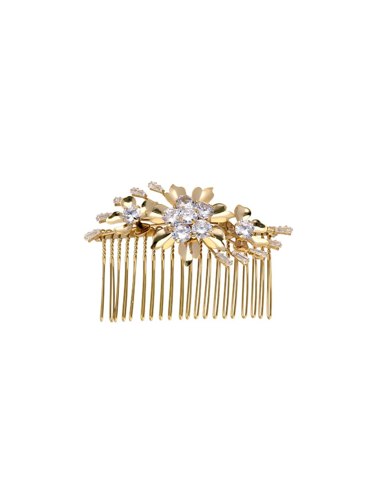 Fancy Comb in White color and Gold finish - CNB39569
