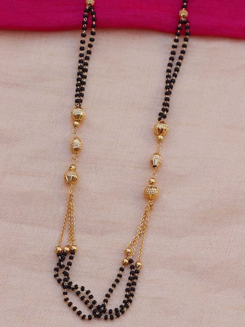 Double Line Mangalsutra in Gold finish - M17