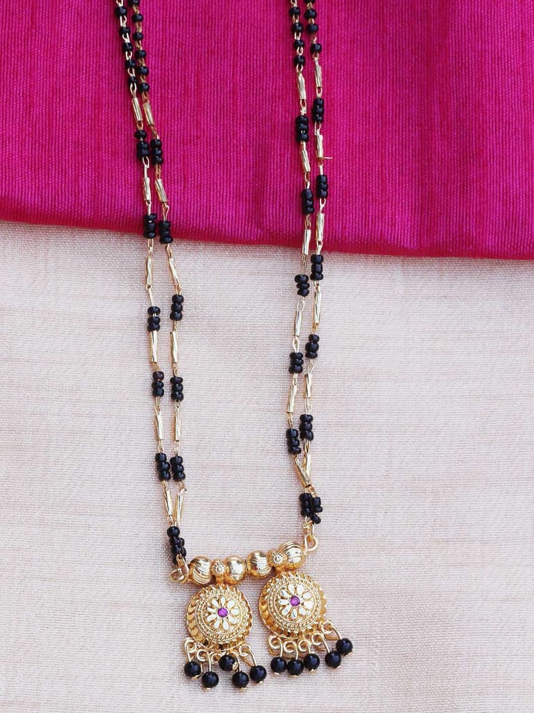 Double Line Mangalsutra in Gold finish - M124