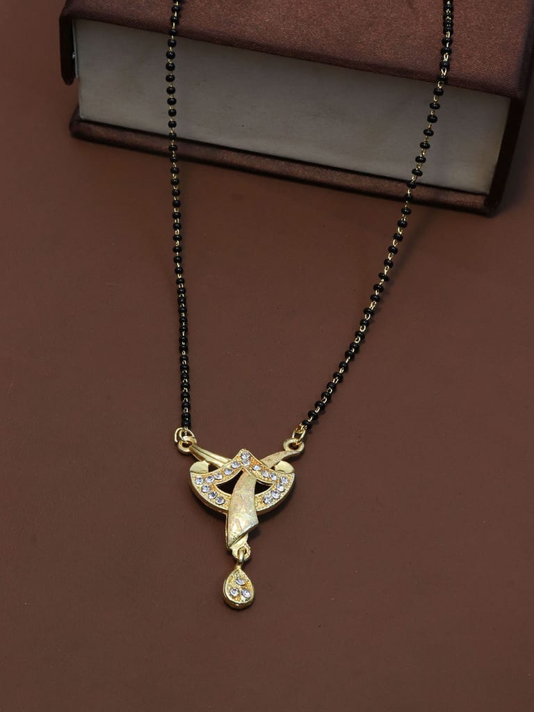 Single Line Mangalsutra in Gold finish - M376