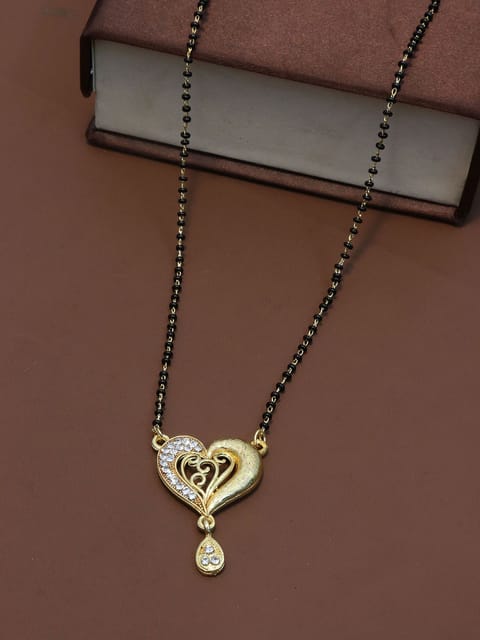 Single Line Mangalsutra in Gold finish - M467