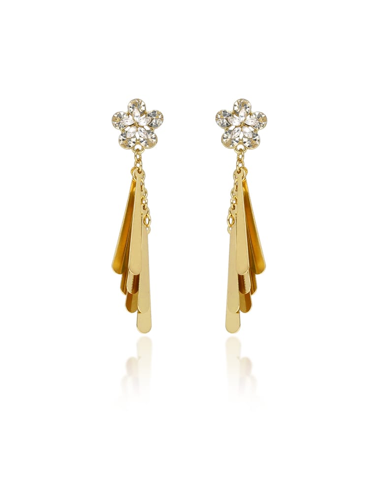 Western Long Earrings in Gold finish - CNB36707