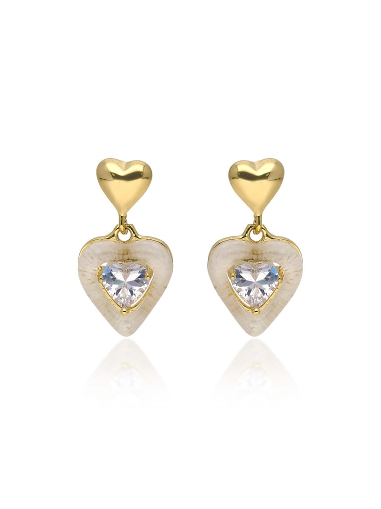 AD / CZ Dangler Earrings in Gold finish - CNB36720