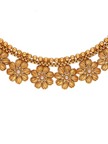 Antique Necklace Set in Gold finish - SSG1349