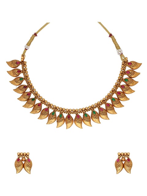 Antique Necklace Set in Gold finish - SSG1353