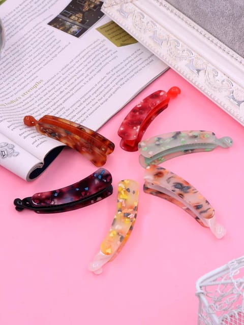 Printed Banana Clip in Assorted color - CNB39165