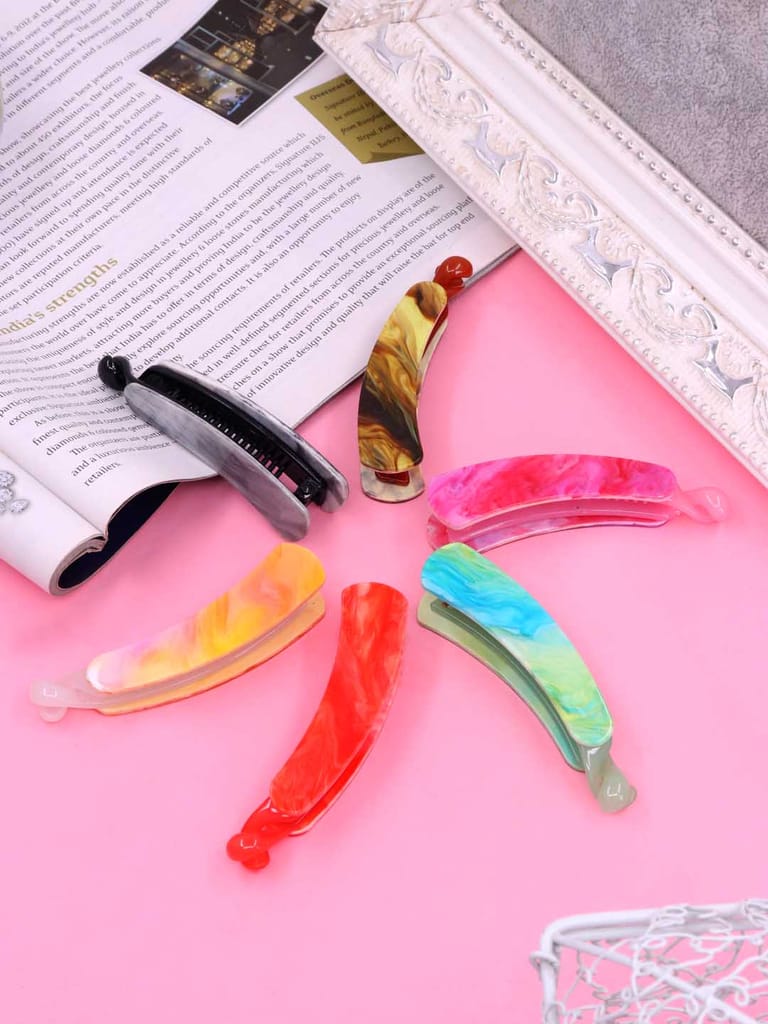 Printed Banana Clip in Assorted color - CNB39169