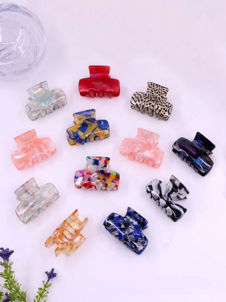Printed Butterfly Clip in Assorted color - CNB39176