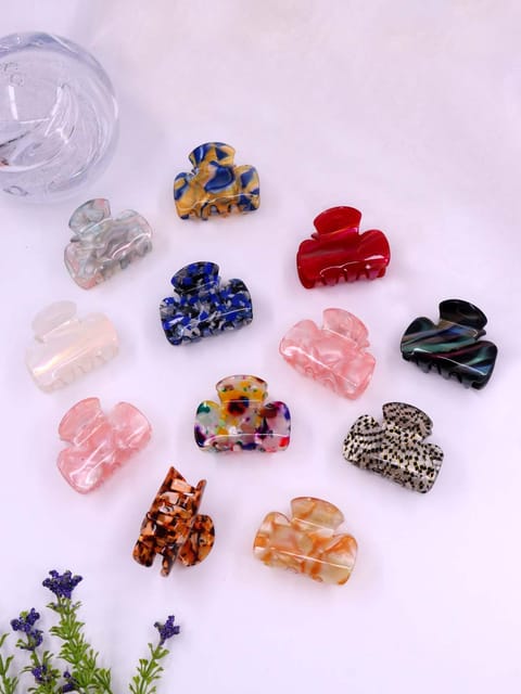 Printed Butterfly Clip in Assorted color - CNB39180