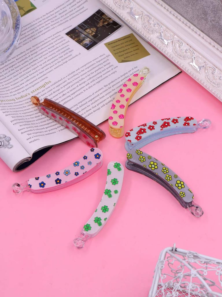 Printed Banana Clip in Assorted color - CNB39676