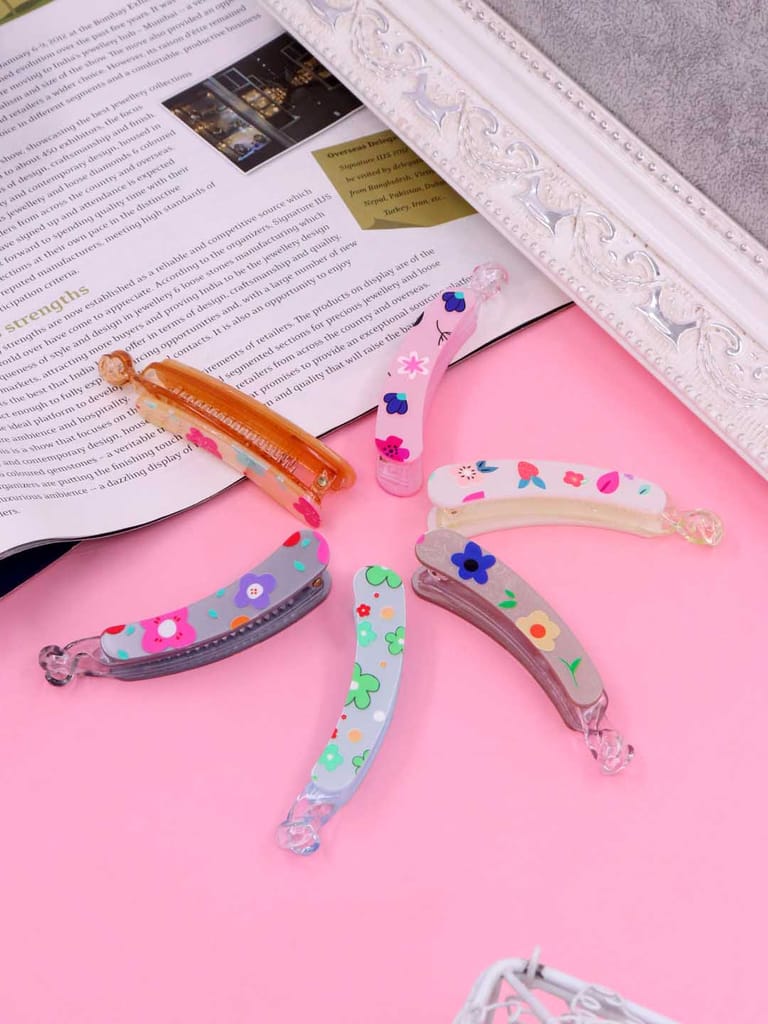 Printed Banana Clip in Assorted color - CNB39686