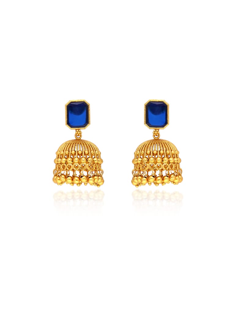 Antique Jhumka Earrings in Gold finish - ULA1059