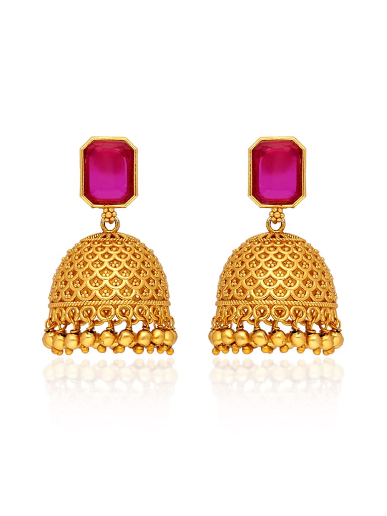 Antique Jhumka Earrings in Gold finish - ULA1262