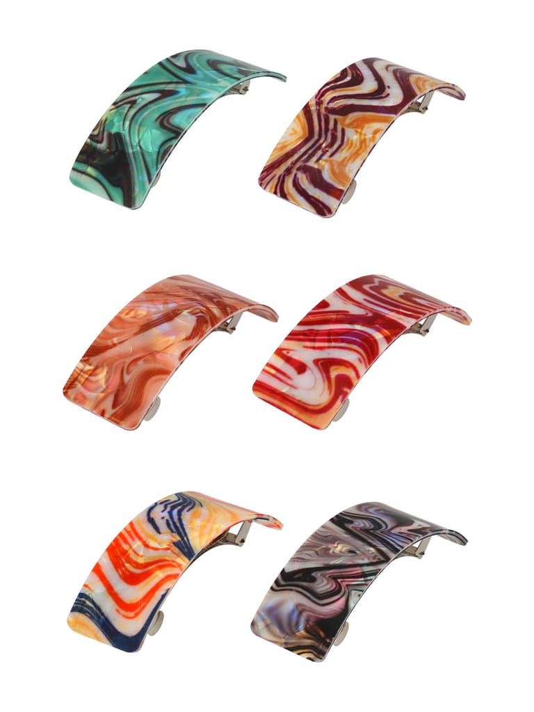 Printed Hair Clip in Assorted color - CNB39655