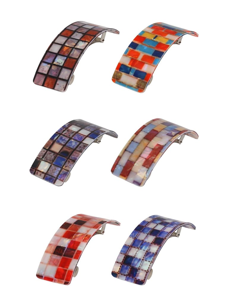 Printed Hair Clip in Assorted color - CNB39656