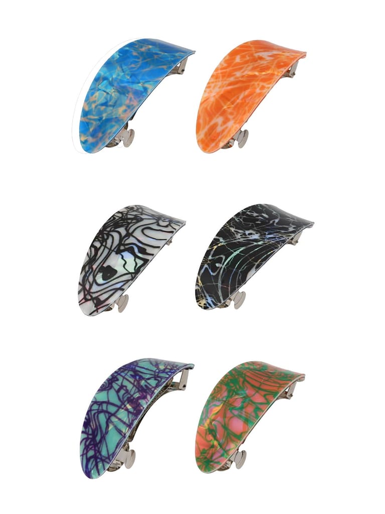 Printed Hair Clip in Assorted color - CNB39660