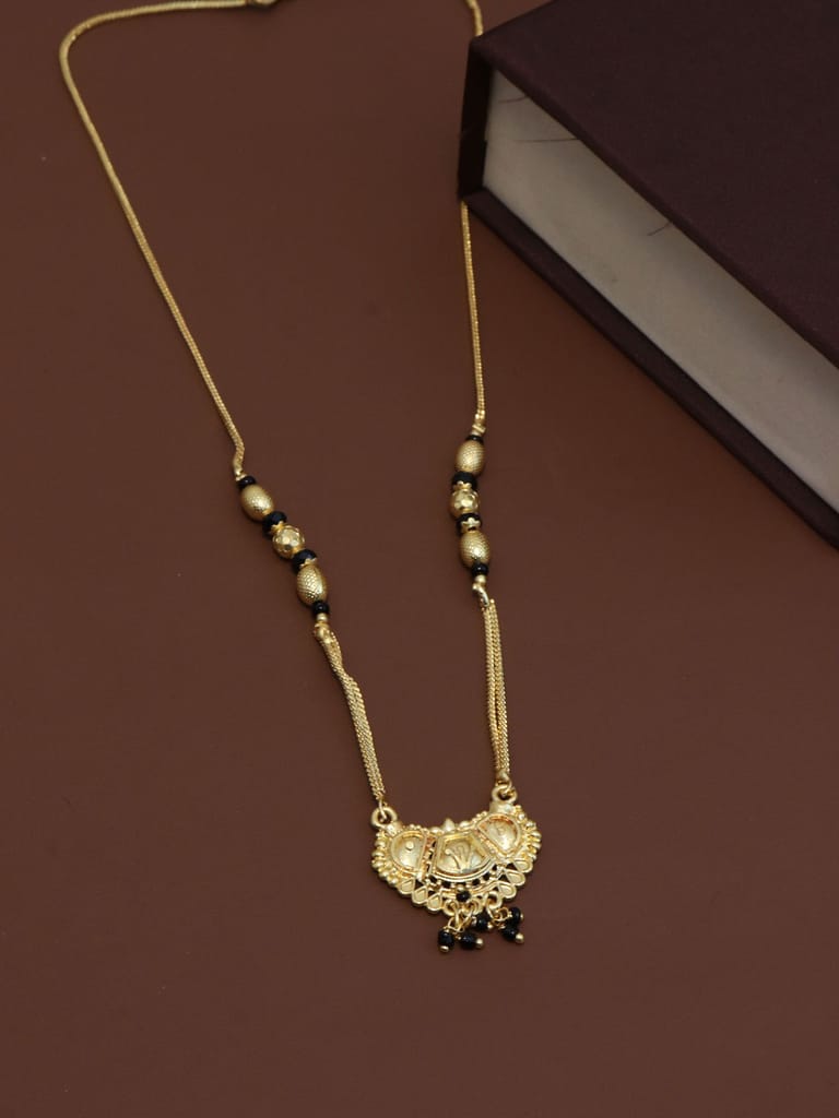 Traditional Single Line Mangalsutra in Gold finish - M27