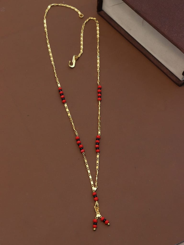 Traditional Single Line Mangalsutra in Gold finish - M67