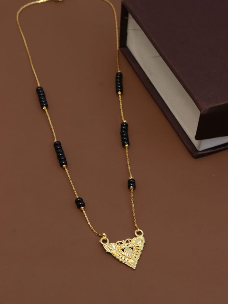 Traditional Single Line Mangalsutra in Gold finish - M78