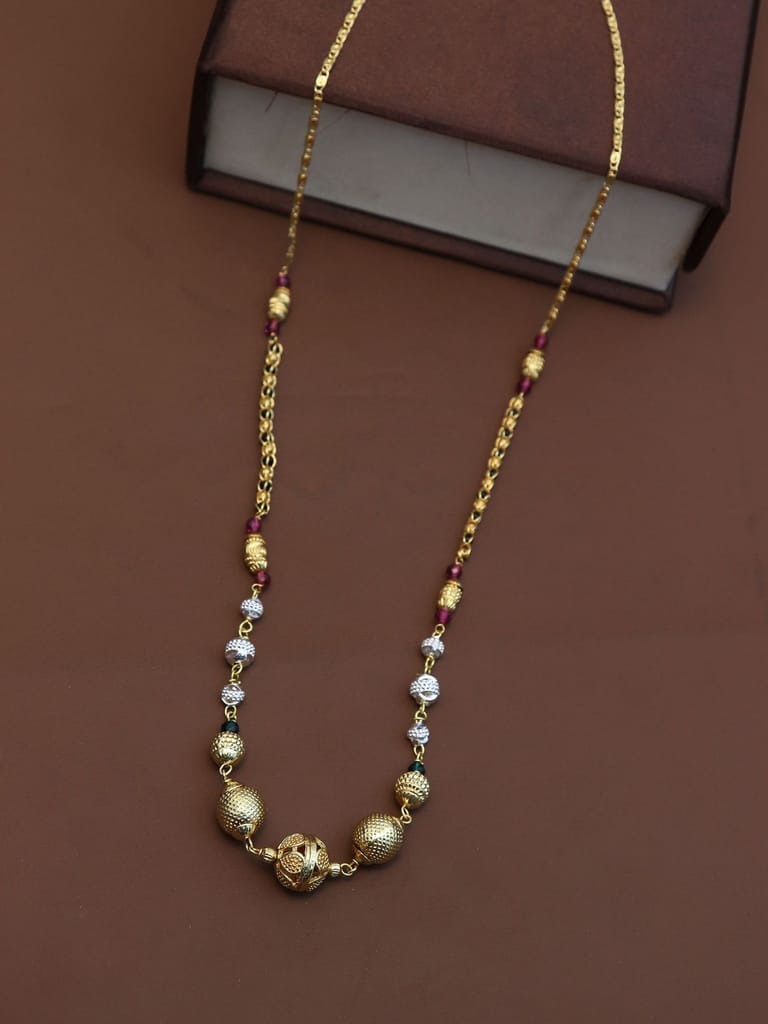 Traditional Single Line Mangalsutra in Two Tone finish - M279