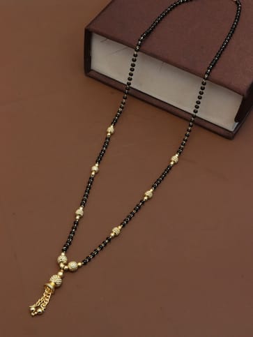 Traditional Single Line Mangalsutra in Gold finish - M324