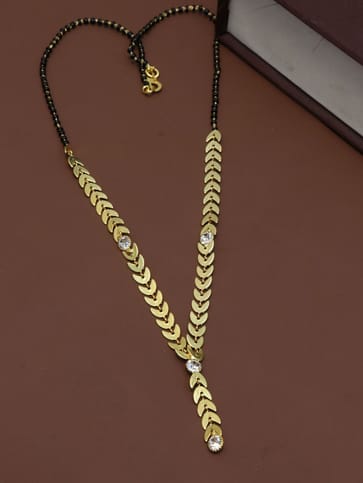 Traditional Single Line Mangalsutra in Gold finish - M339