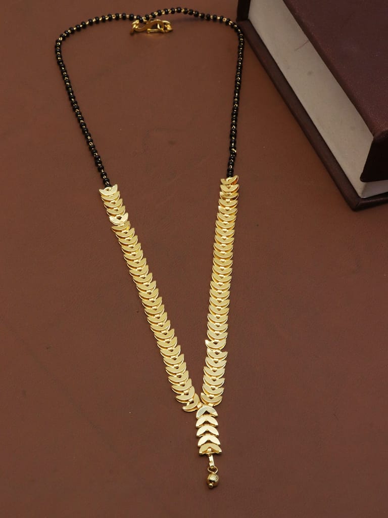 Traditional Single Line Mangalsutra in Gold finish - M346