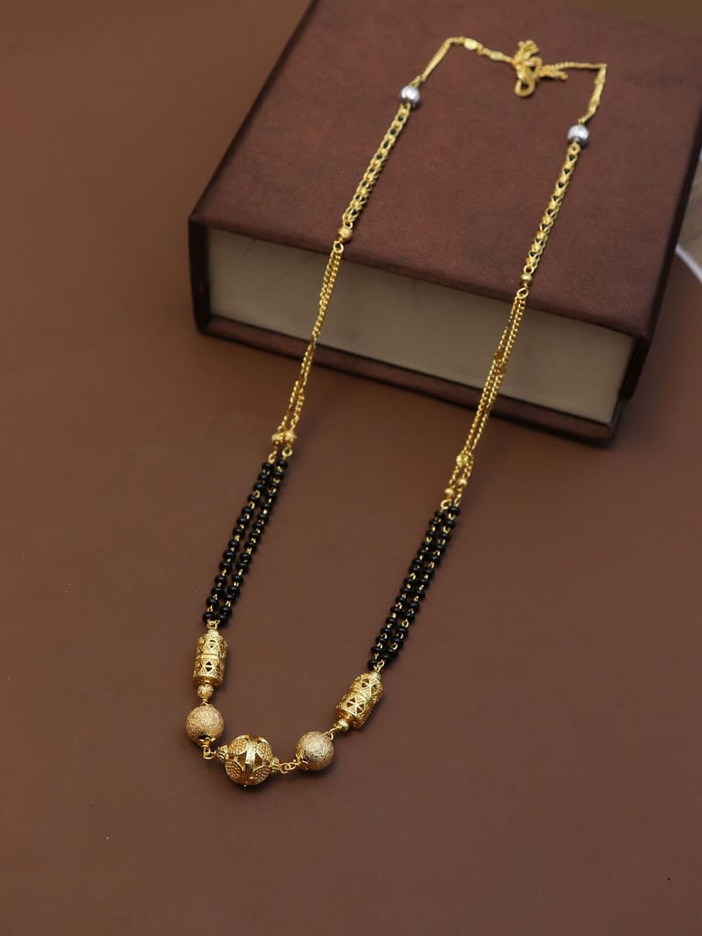 Traditional Double Line Mangalsutra in Gold finish - M670