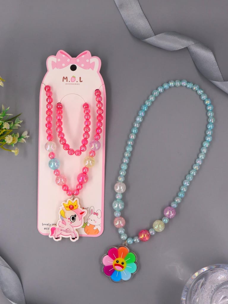 Kids Necklace with LED Flashing Pendant in Assorted Designs - CNB39110