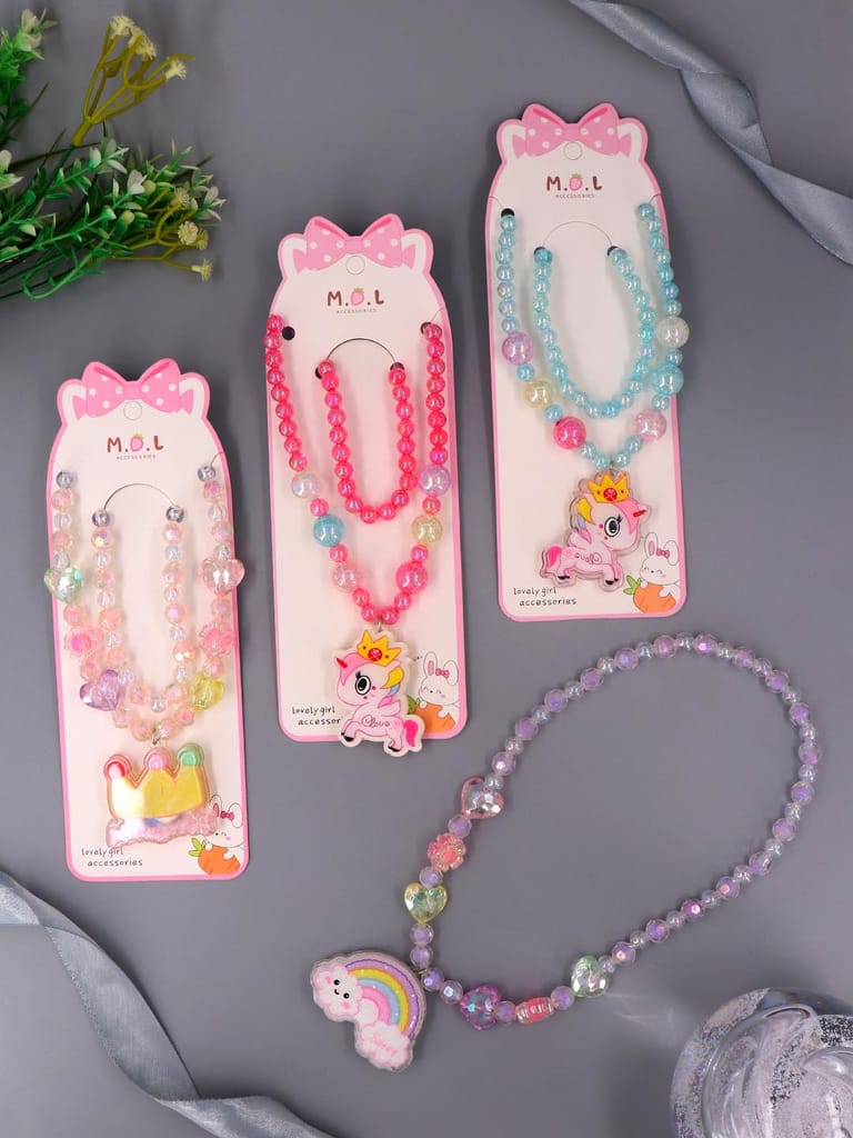 Kids Necklace with LED Flashing Pendant in Assorted Designs - CNB39111