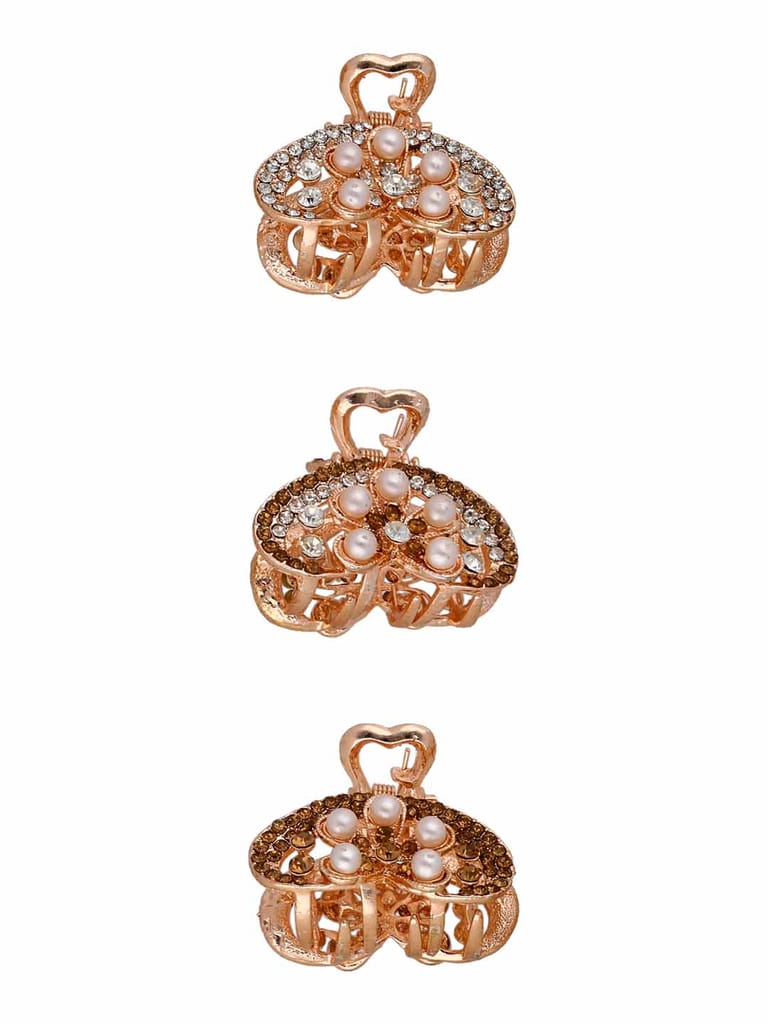 Fancy Butterfly Clip in Rose Gold finish - OMS206LC