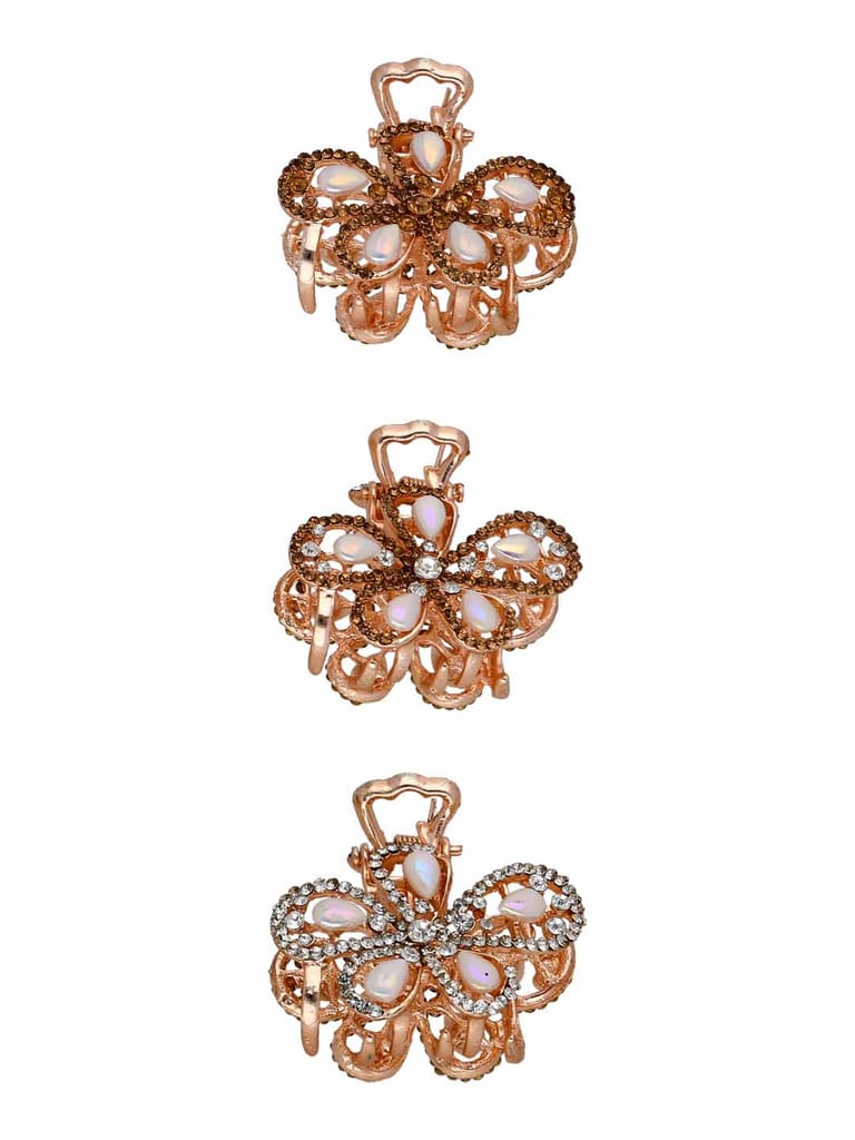 Fancy Butterfly Clip in Rose Gold finish - OMS270LC