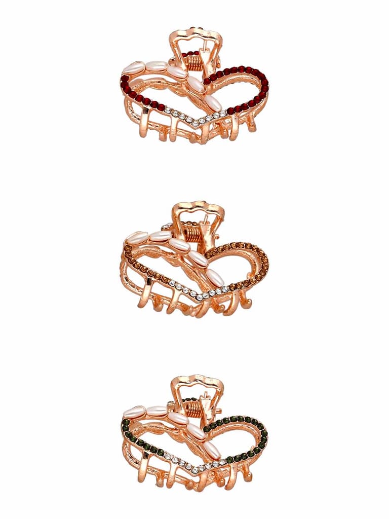 Fancy Butterfly Clip in Rose Gold finish - OMS111AS