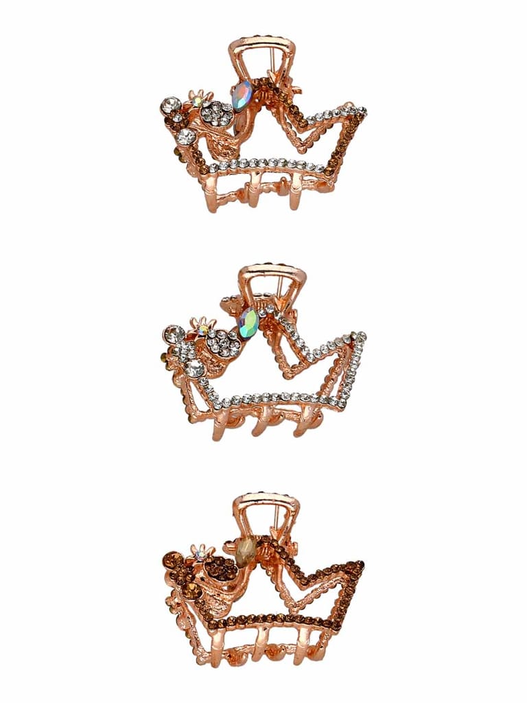 Fancy Butterfly Clip in Rose Gold finish - OMS167LC