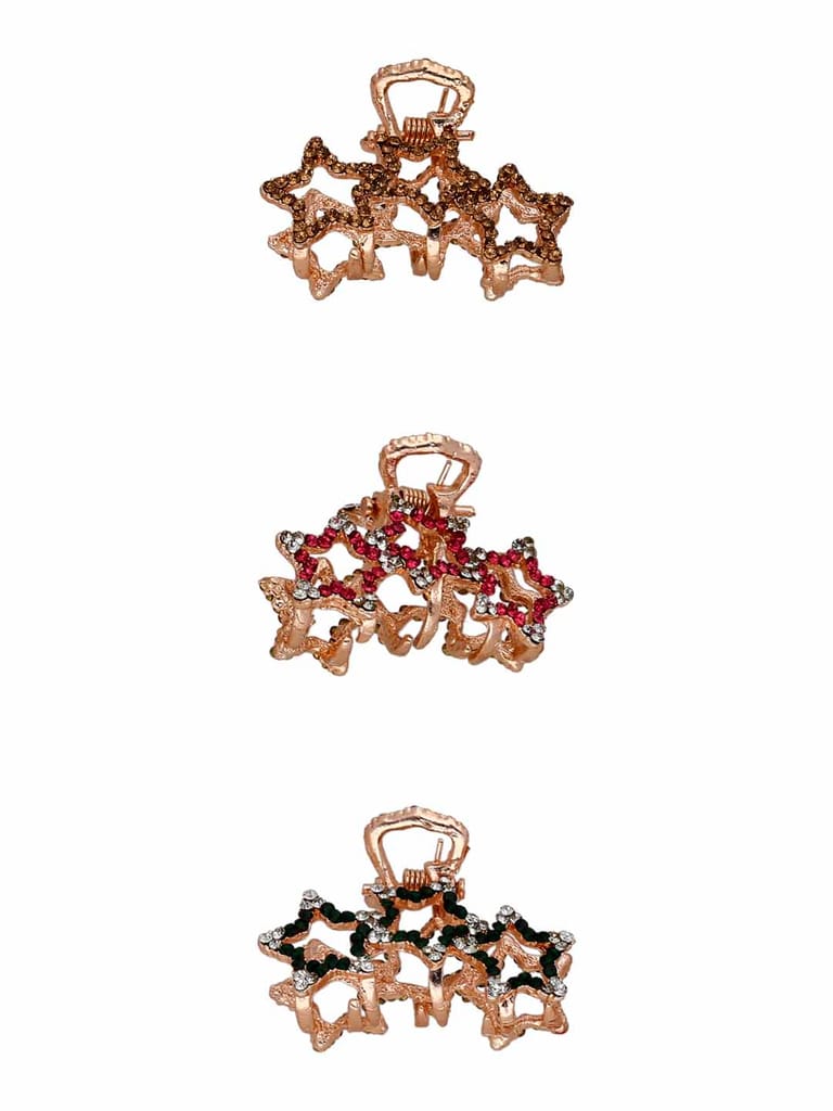 Fancy Butterfly Clip in Rose Gold finish - OMS170AS