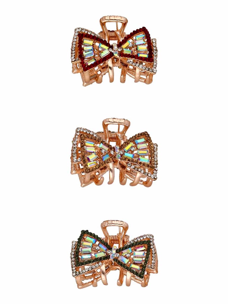 Fancy Butterfly Clip in Rose Gold finish - OMS221