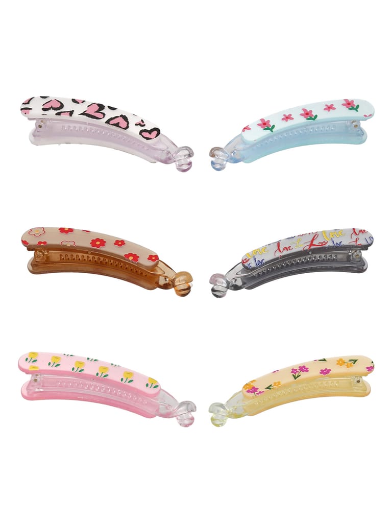 Printed Banana Clip in Assorted color - CNB39683