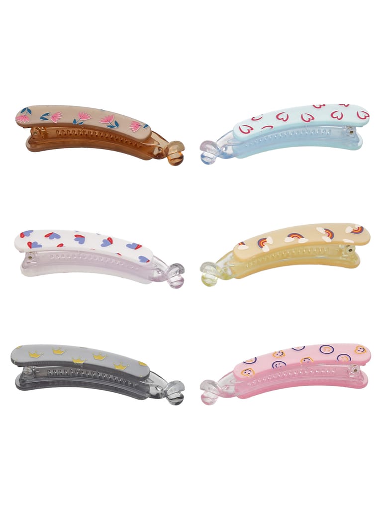 Printed Banana Clip in Assorted color - CNB39687