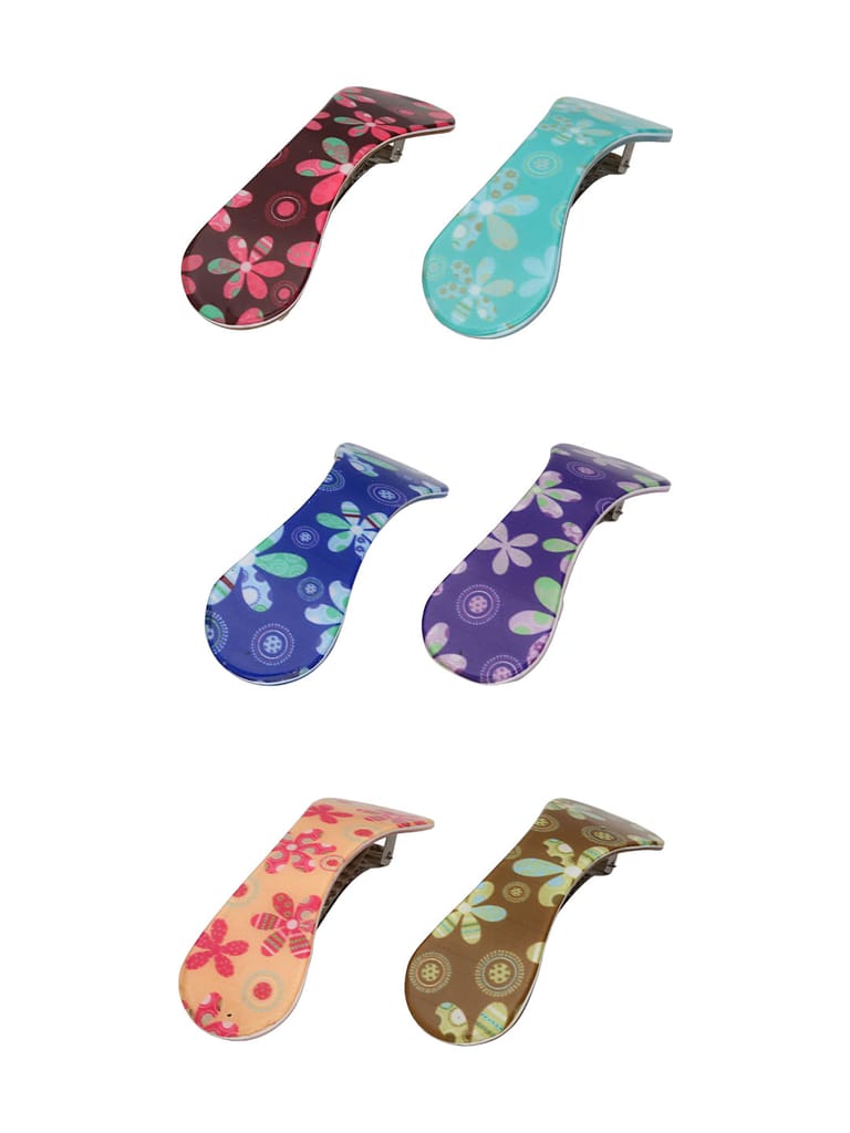 Printed Hair Clip in Assorted color - KIN65D