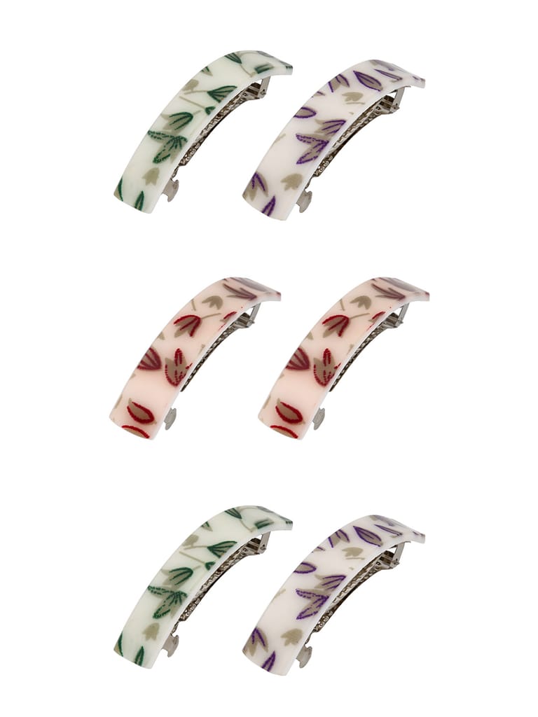 Printed Hair Clip in Assorted color - NIH308