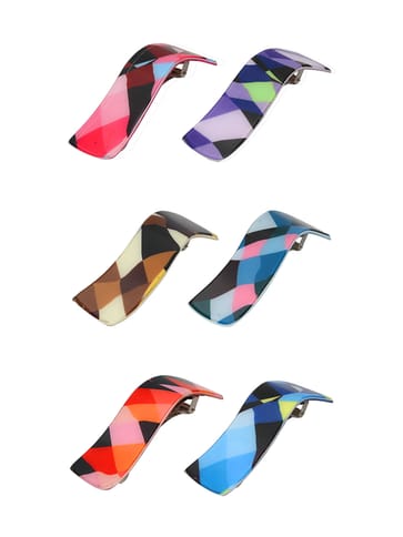 Printed Hair Clip in Assorted color - KIN59C
