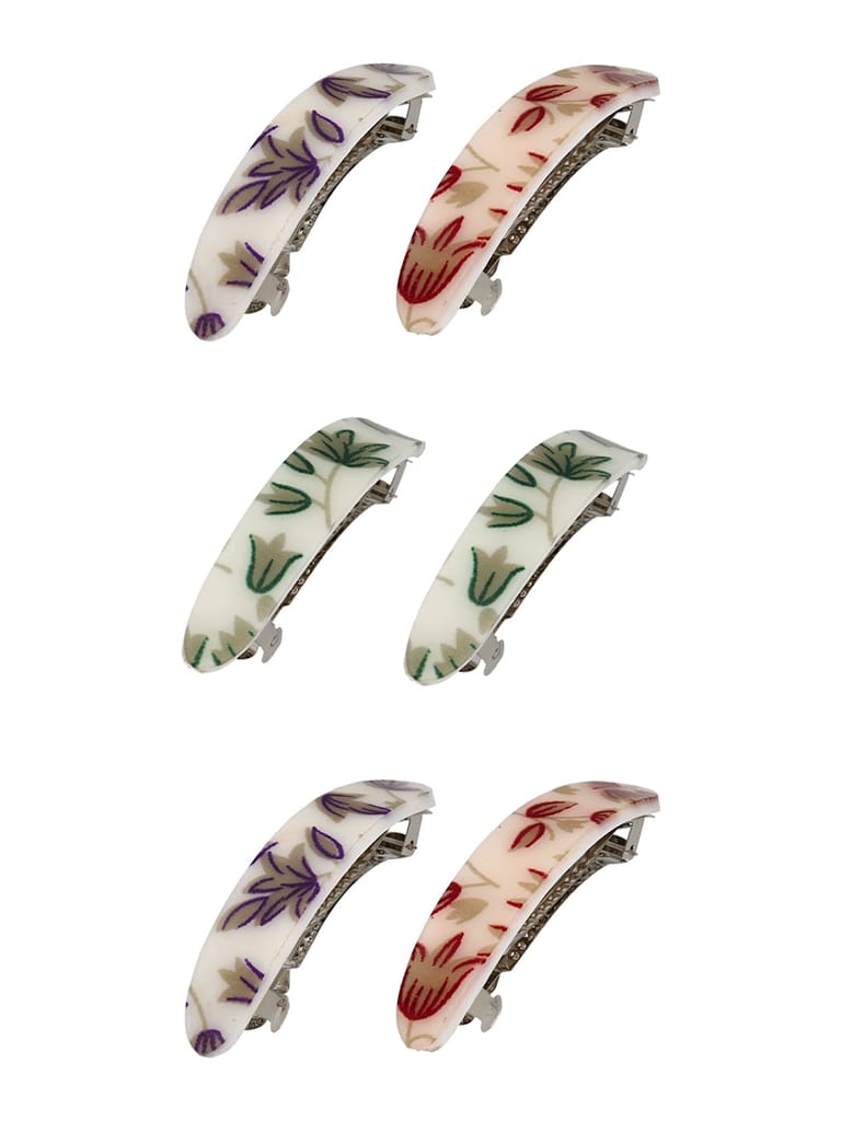 Printed Hair Clip in Assorted color - NIH307